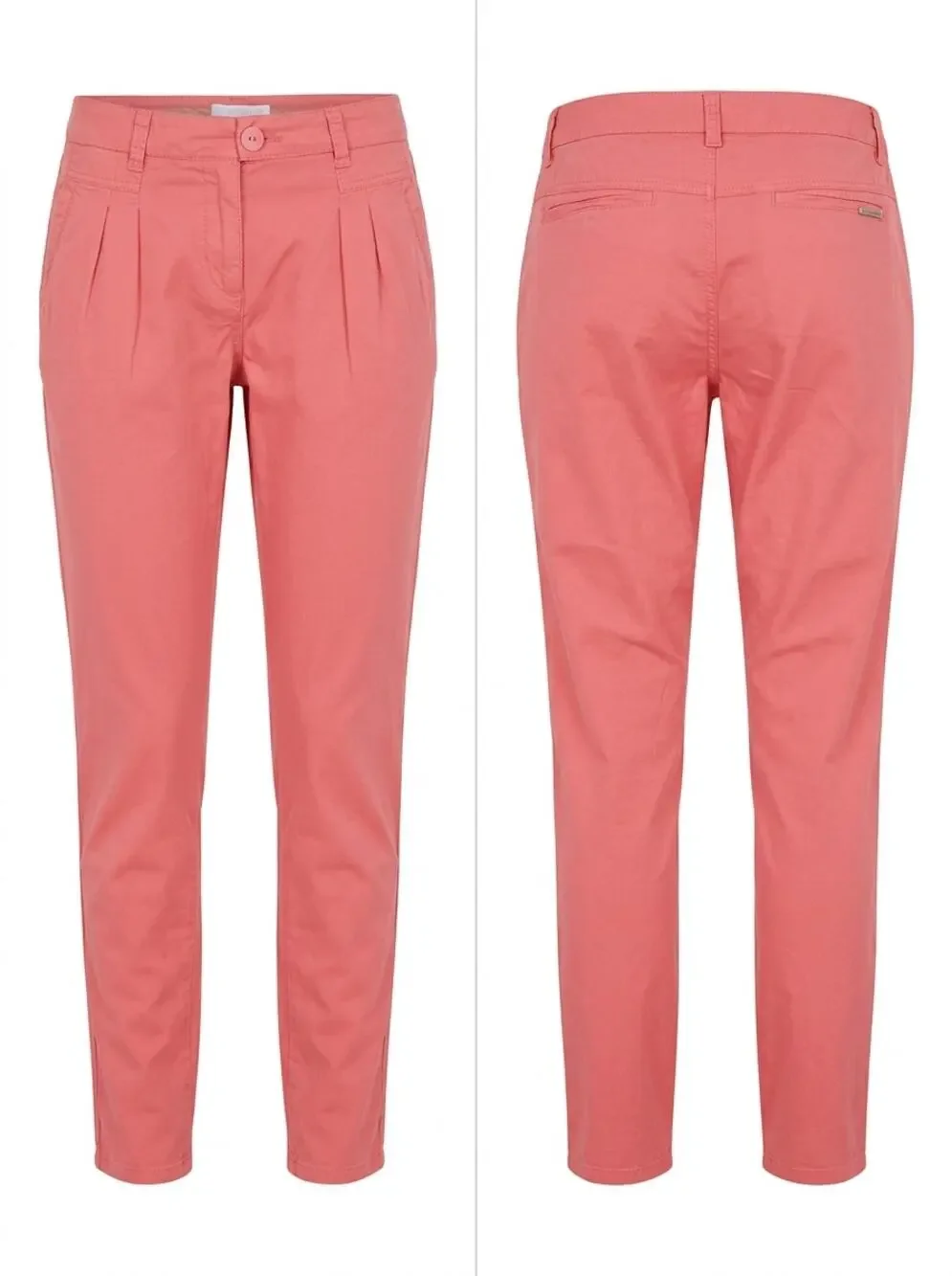 Promod 224-14 Pink Tapered Chino Pants Women Size 4